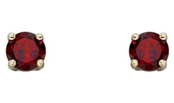 Elements Gold GE2326 9k Yellow Gold Red Garnet January Jewellery