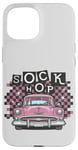 Coque pour iPhone 15 Chaussette de voiture vintage Hop