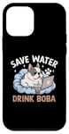 Coque pour iPhone 12 mini Save Water Drink Boba Milk Tea Bubble Tea Boba Pearl Lover