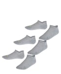 FALKE Unisex Kids Cool Kick Sneaker 3-Pack K SN Soft Breathable Quick Drying Low-Cut Plain 3 Pairs Trainer Socks, Grey (Light Grey 3400), 12-2.5