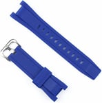 26 Mm Silicone Bracelet Compatible Avec G-Shock Gst-W300g S130bc S300g S310d-1a9 W330ac, Band Remplacement Bracelet Pour Gst Watch - Blue Silver Buckle