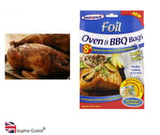 8 Pack Foil Oven & BBQ Bags Kitchen Healthy Cooking Grill Summer Party SAP026