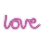 Forever Light Neon LED-lampe Love batteri + USB FLNEO5, Rosa