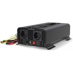 Nedis PIP100024FBK inverter, 24 V, 1000 W, ren sinusvåg