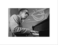 Wee Blue Coo VINTAGE PORTRAIT JAZZ LEGEND THELONIOUS MONK PIANO FRAMED ART PRINT B12X3772