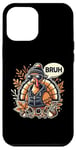 Coque pour iPhone 12 Pro Max Pinceau à dinde Funny Cool pour Thanksgiving, automne