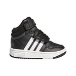 adidas Hoops Mid Shoes Chaussures, Core Black/FTWR White/Grey Six, Numeric_27 EU