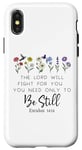 Coque pour iPhone X/XS The Lord Will Fight For You Sign Bible Verse Exodus 14:14