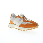 New Balance 327 U327SA Mens Orange Suede Lace Up Lifestyle Trainers Shoes