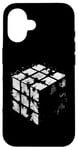 Coque pour iPhone 16 Illustration de journal Magic Cube – Vintage Cube Lover