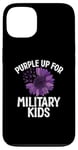 iPhone 13 Purple Up For Military Kids Army Purple Military Child Case