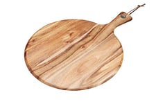 Natural Elements Wooden Cheese Board/Serving Platter, Round, 41 x 30 cm