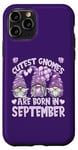 iPhone 11 Pro Purple Birthday Gnomes For Mom And Grandma Born In September Case