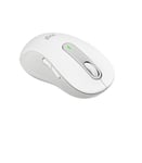 Logitech Signature M650 L Left Souris sans fil - Pour Grandes Mains Gauches, Pile 2 ans, Clics Silencieux, Boutons de Côtés Programmables, Bluetooth, PC/Mac/Multi-Device/Chromebook - Blanc