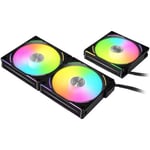 Lian-Li UNI AL120 V2 Addressable RGB Black 120mm Fan Triple Pack with Controller