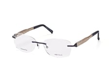 WOOD FELLAS Thalkirchen 10925 blk/ChalkOak, including lenses, RECTANGLE Glasses, UNISEX