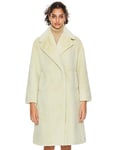 Orolay Trench Fausse Fourrure Sherpa D'hiver en Polaire Floue Mi-long pour Femme Beige XL