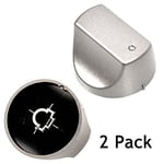 SPARES2GO Hot-Ari ix Control Switch Knobs for Hotpoint Oven Cooker Hob (Silver,