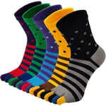 Herr 5-Finger strumpor Split Toe strumpor, Sport Herr Toe Sock Five