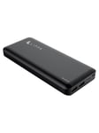 Lippa 26.800 mAh Powerbank 60W USB-C PD & QC USB-A Output - Black Powerbank - Sort - 26800 mAh