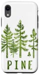 Coque pour iPhone XR Pin vert pour les amateurs de conifères et de forêts