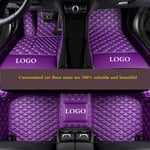 (violetti)Mukautettu logo Auton lattiamatot Audi kaikki mallit A1 A3 A8 A7 S8 R8 TT SQ5 A6 Q3 Q5 Q7 A4 A5 S5 S6 S7 S3 SR4-7 autotarvikkeet Matto