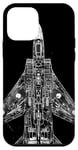 Coque pour iPhone 12 mini Noir Bohème Ethnique Vintage F4 Phantom II Jet Fighter