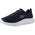 Skechers Go Walk Flex - Quota Hommes Baskets, Navy Textile Red Trim, 41 EU