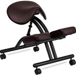 Chaise Ergonomique à Genoux, Chaise de Bureau genouillère Tabouret Chaise de Bureau Genou Posture correcte Genouillère avec Selle Rangement Ergonomique 150 kg,