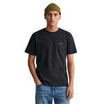 GANT Mens Shield Short Sleeve T-Shirt - Black 005 - M