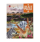 Talking Tables Puzzle 1000 pièces Animaux Safari-Savane Africaine illustrée | avec Affiche et fiche-questionnaire Assortis d'anniversaire, Cadeaux pour Adultes ou Enfants, Art Mural