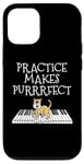 Coque pour iPhone 12/12 Pro Chat piano, pianiste, professeur de piano