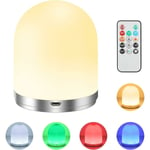 Veilleuse de nuit, lampe de chevet pour enfants, télécommande, fonction minuterie rechargeable par usb, changement de couleur rgb