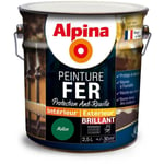 Alpina - Peinture Fer Protection Antirouille - Intérieur & Extérieur - Brillant Couleur: Mélèze - Conditionnement: 2.5L