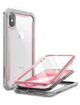 i-Blason Ares Full-Body Rugged Clear Bumper Case for 6.5-Inch iPhone XS Max, Pink