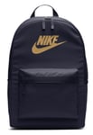 Nike Unisex Heritage Backpack - 2.0 Bag Black with Gold Logo material_polyester - One Size