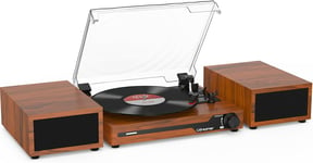 Record  Player  with  2  Dual  Stereo  Speakers ,  Vintage  Turntable  Bluetooth