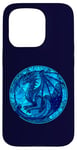 Coque pour iPhone 15 Pro Dragon bleu