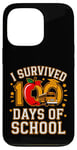 Coque pour iPhone 13 Pro Graphique vintage I Survived 100 Days of School Bus