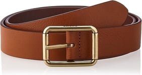 Levi's Women's 100% Bovine Leather MID-Width Centre BAR Belt, Tan. 60/24"W