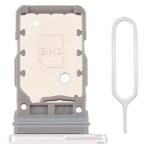 DUAL SIM Card Slot Tray Holder for Samsung Galaxy S21 Ultra / S21 Plus - Silver