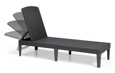 Chaise Longue Pliant Transat KETER jaipur Sunlounger Pliable En Rattan