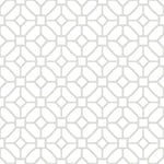 WallPops FP2946 Carreaux de sol adhésifs - Motif treillis - Blanc et blanc cassé
