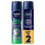 Déodorant Homme Sensation Fresh Nivea - Le Lot De 2 Flacons De 300ml