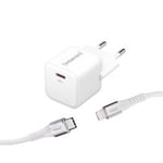 Intenso® USB-C GaN Power lader 30W PD/QC inkl. USB-C til Lightning-kabel