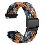 WOCCI 20mm Bracelet Montre en Nylon Tressé pour Homme et Femme, Réglable Boucle Noire (Camo)