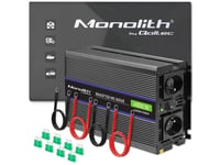 Qoltec Monolith 4000 Ms Wave Spenningsomformer | 12V Til 230V | 2000/4000W | Usb