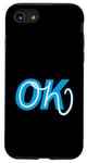 Coque pour iPhone SE (2020) / 7 / 8 Bleu Oh, OK bleu graphique