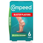 Compeed Extreme Blister Plasters, 6 Hydrocolloid Plasters, Foot Treatment, Heal Fast, 100% Plastic Free Carton Pack