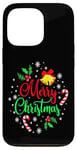 iPhone 13 Pro Merry Christmas Happy holidays Jingle Bells and Snowflakes Case